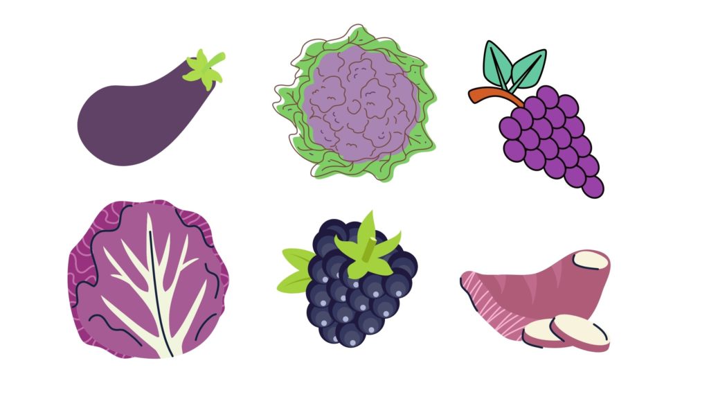 Alimentos morados en la dieta